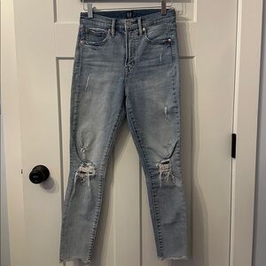 GAP Light Blue Distressed Denim Jeans